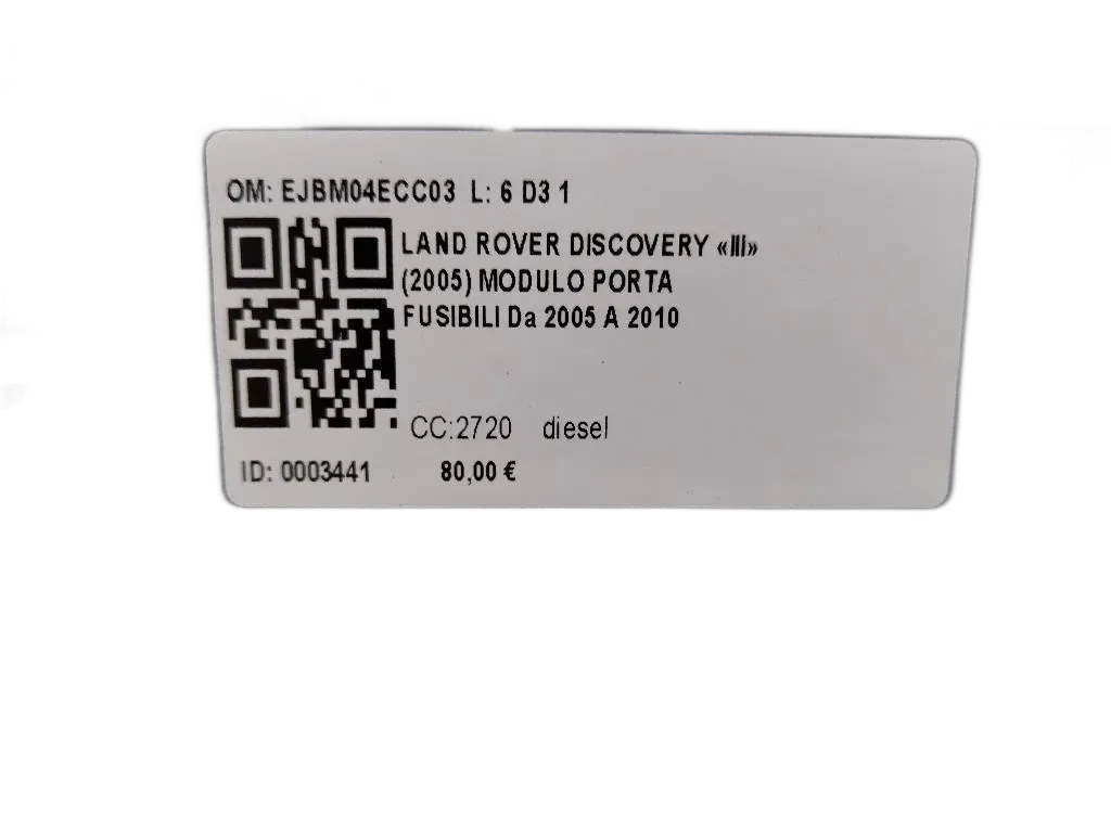 Centralina BCM LAND ROVER Discovery Serie III (04>10)