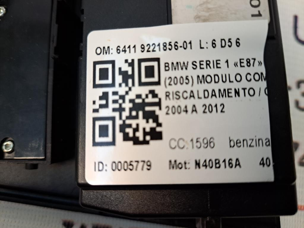 Comandi Clima BMW Serie 1 Serie (E87) (04>07)