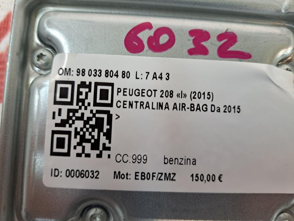Centralina Airbag PEUGEOT 208 Serie (12>19)