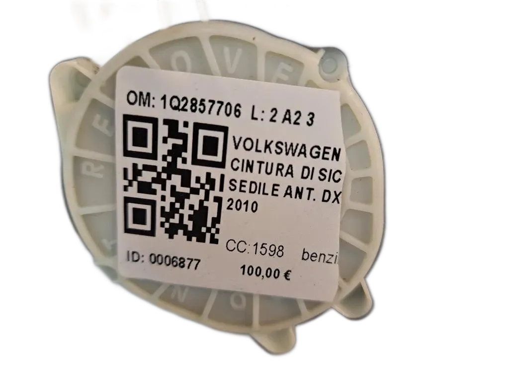 Cintura di sicurezza anteriore destra VOLKSWAGEN Eos Serie (1F7) (06>10)