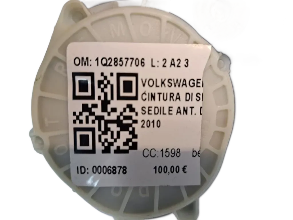 Cintura di sicurezza anteriore destra VOLKSWAGEN Eos Serie (1F7) (06>10)