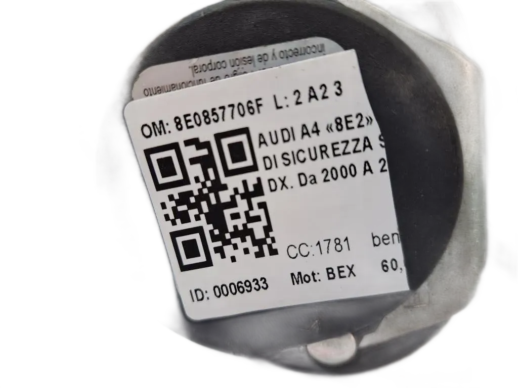 Cintura di sicurezza anteriore destra AUDI A4 Avant (8E) (00>04)