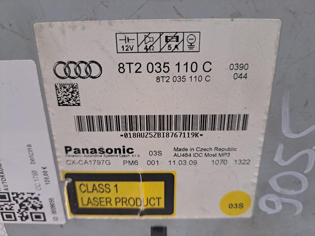Lettore DVD AUDI A5 Berlina Serie (8T3) (07>)