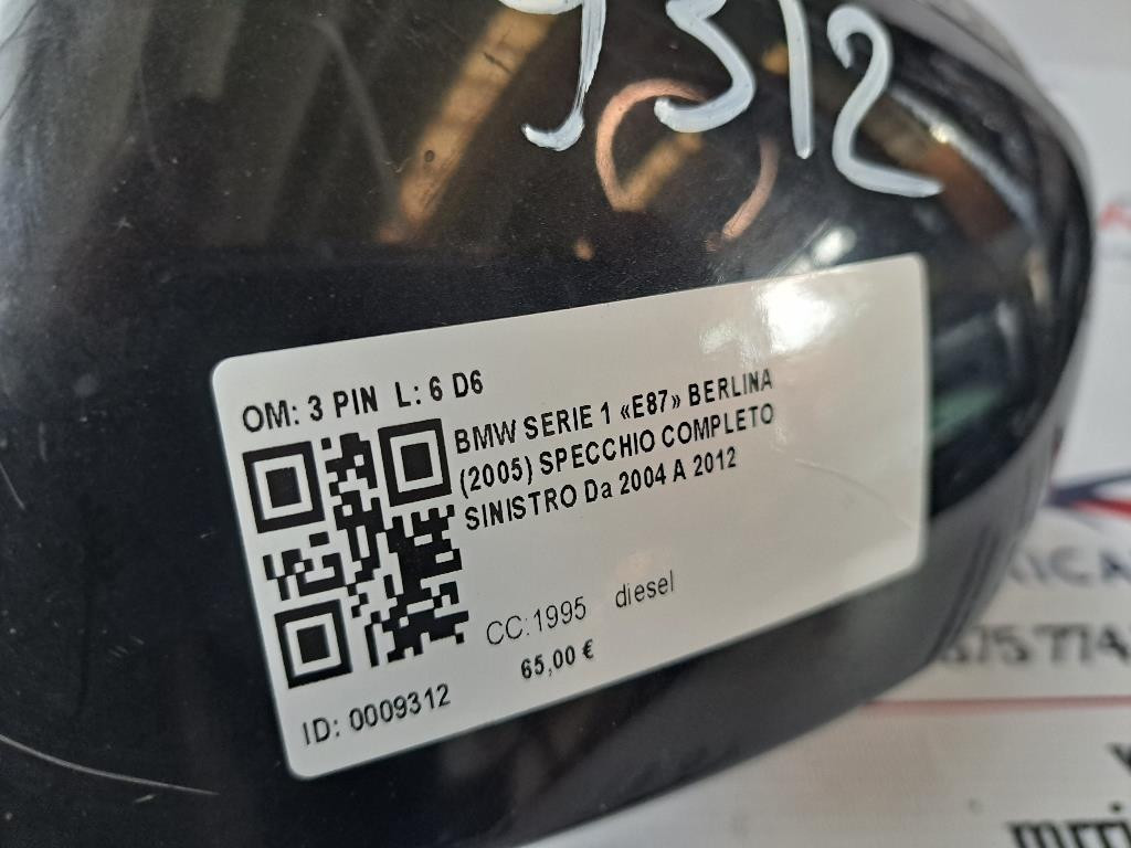 Specchietto Retrovisore Sinistro BMW Serie 1 Serie (E87) (07>)