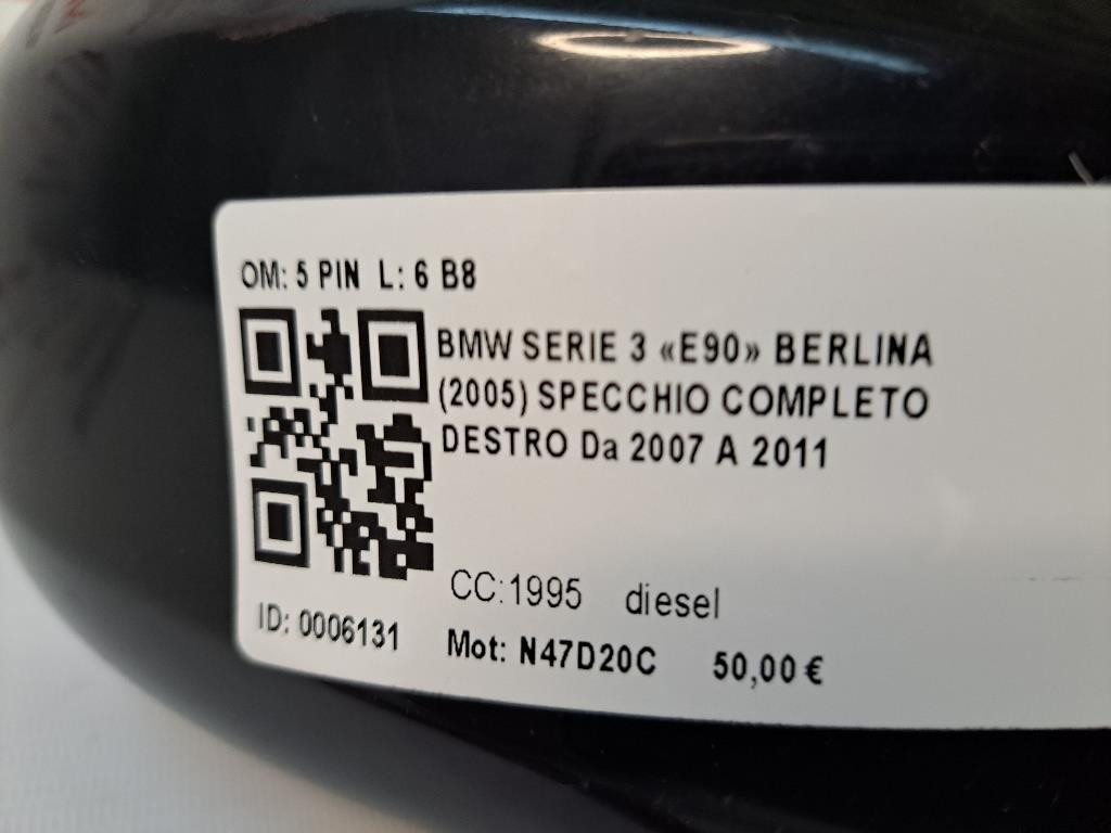 Specchietto Retrovisore Destro BMW Serie 3 E90 Berlina 2° Serie