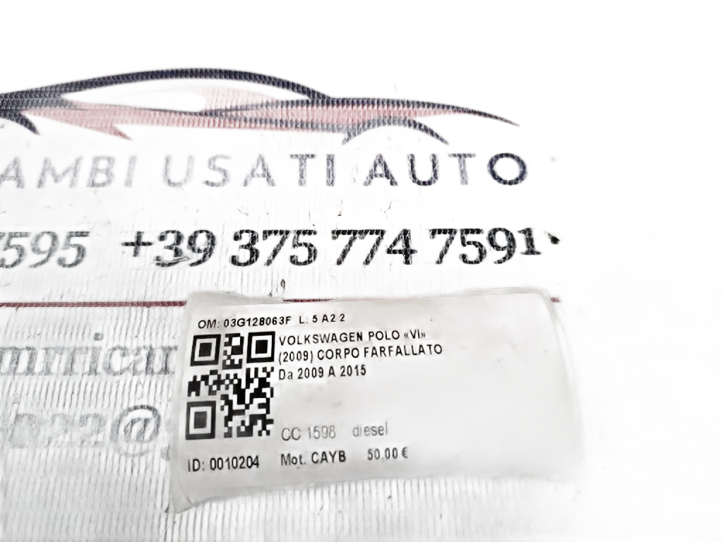 Corpo Farfallato VOLKSWAGEN Polo 5° Serie