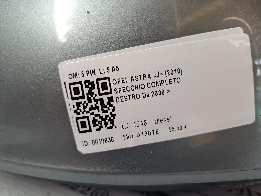 Specchietto Retrovisore Destro OPEL Astra J