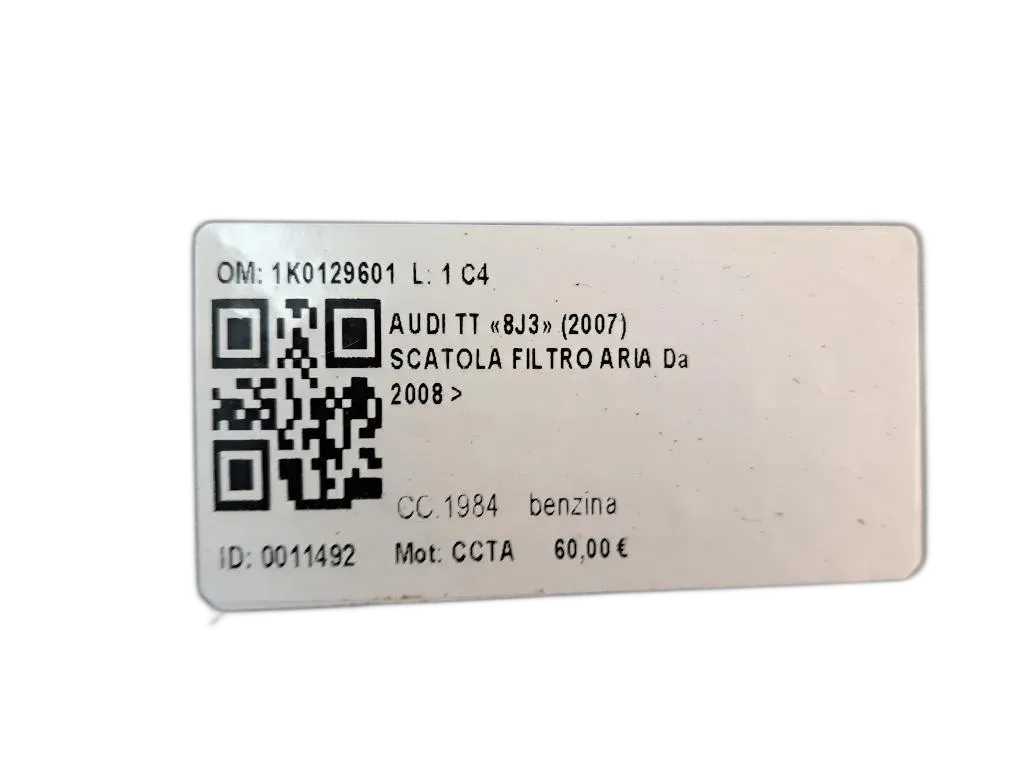Scatola filtro esterno Cabina AUDI TT Serie (8J3) (06>14)
