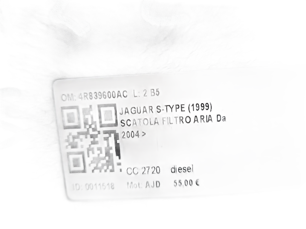 Scatola filtro esterno Cabina JAGUAR S-Type 2° Serie
