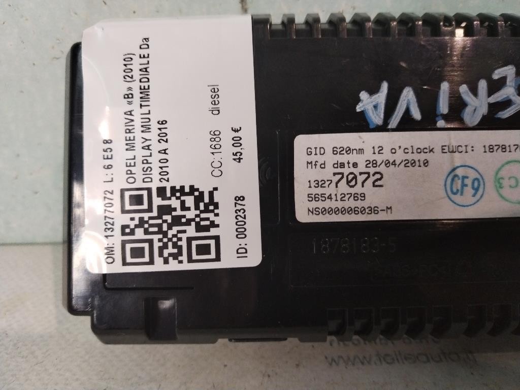Display OPEL Meriva 3° Serie
