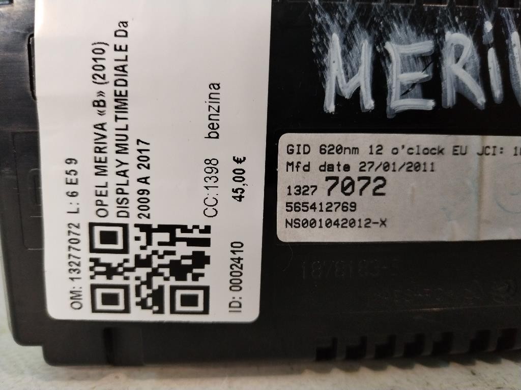 Display OPEL Meriva 3° Serie