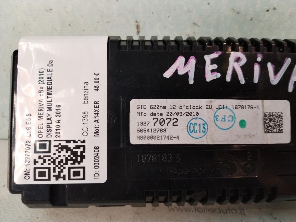 Display OPEL Meriva 3° Serie