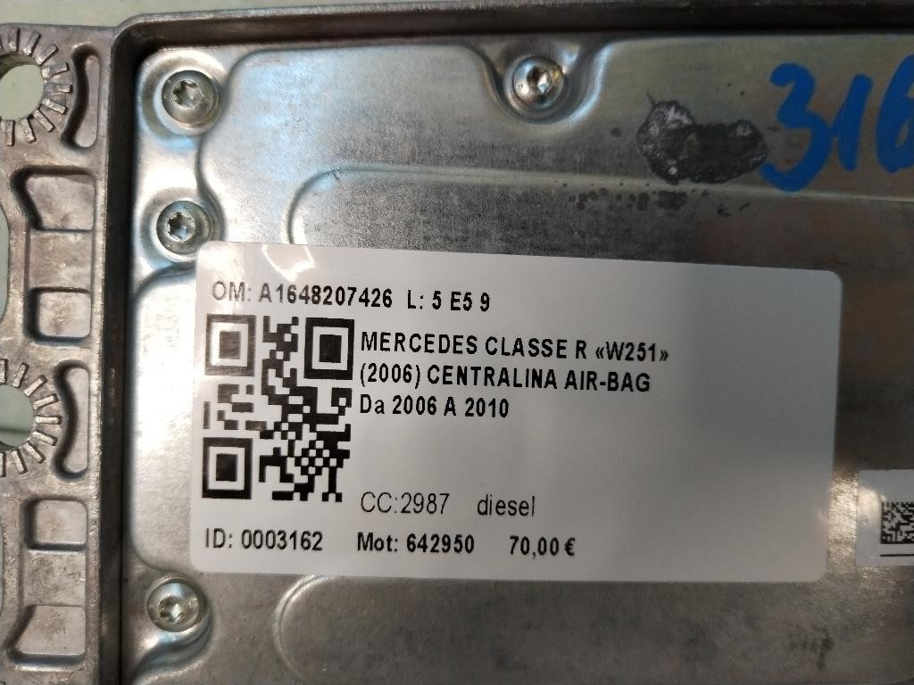 Centralina Airbag MERCEDES Classe R W251