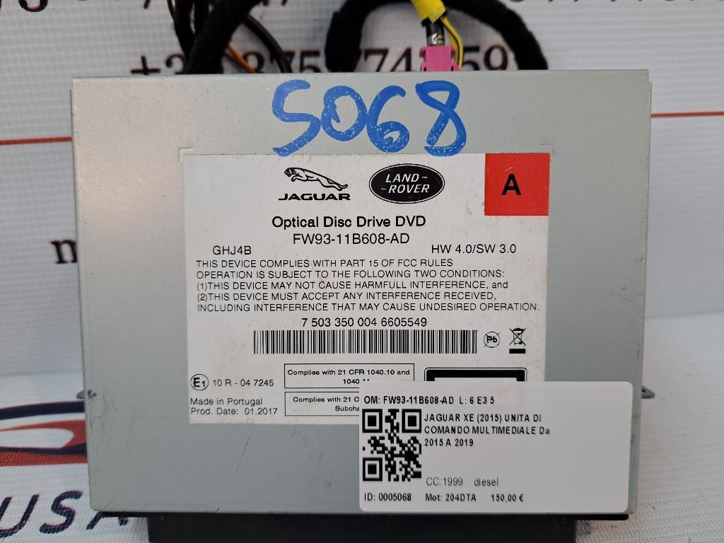 Lettore DVD JAGUAR XE Serie (X760) (15>)