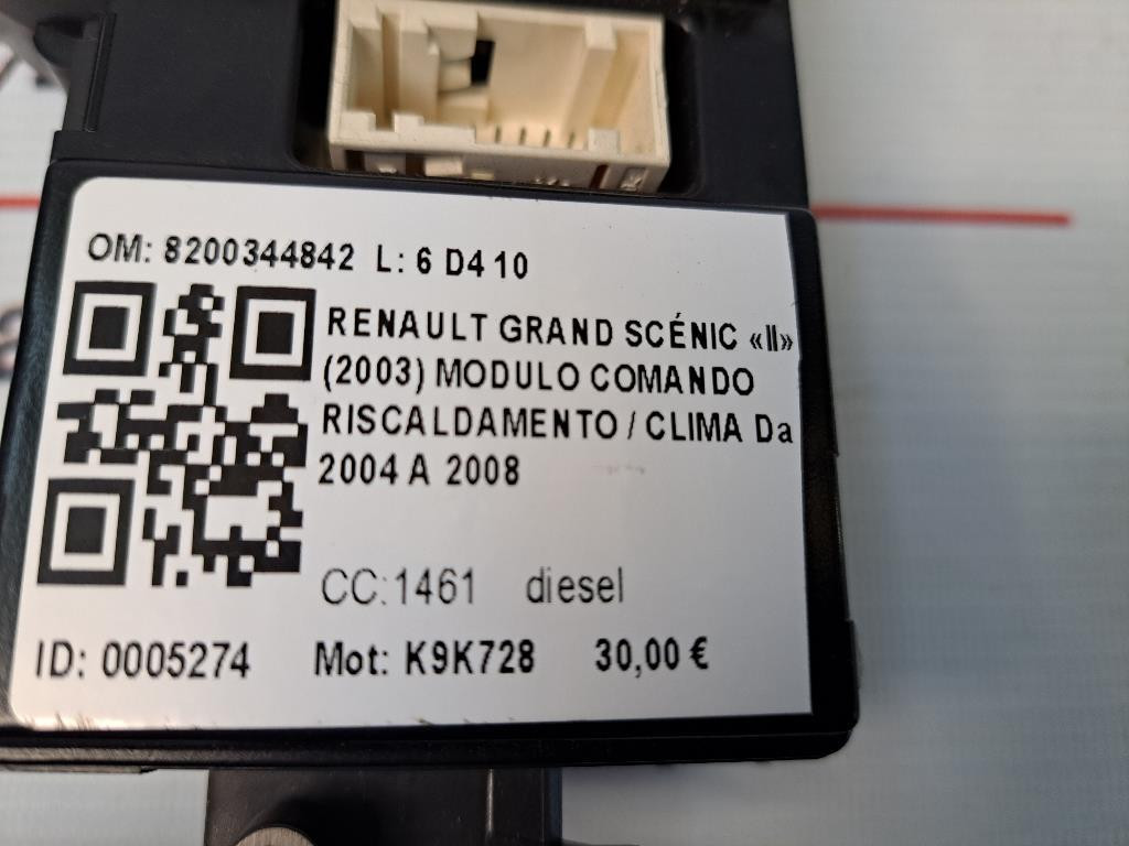 Comandi Clima RENAULT Grand Scenic Serie (11>)