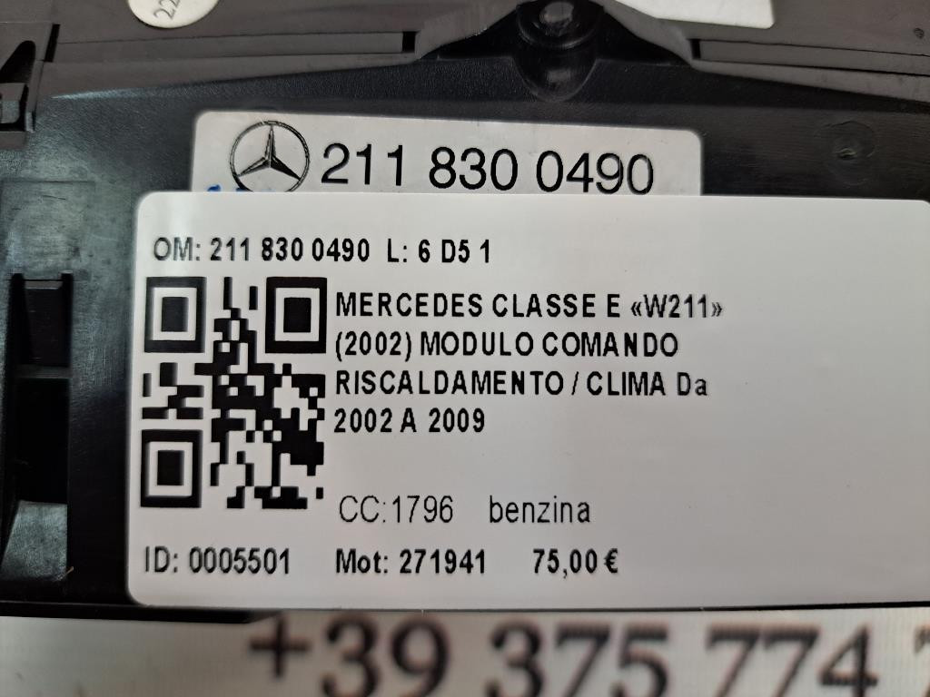 Comandi Clima MERCEDES Classe E Berlina W211 (02>07)