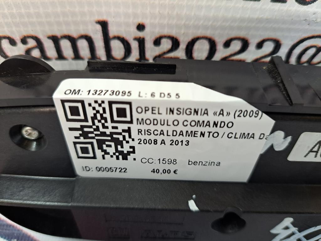 Comandi Clima OPEL Insignia Berlina
