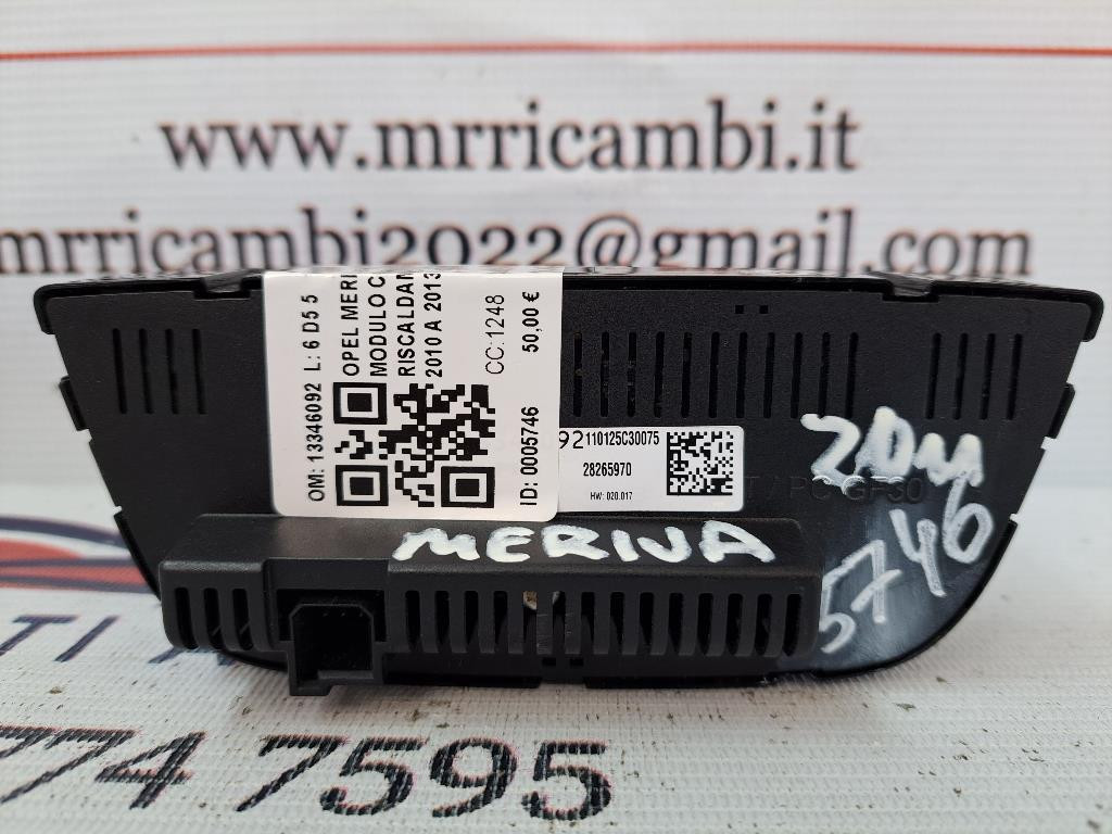 Comandi Clima OPEL Meriva 3° Serie