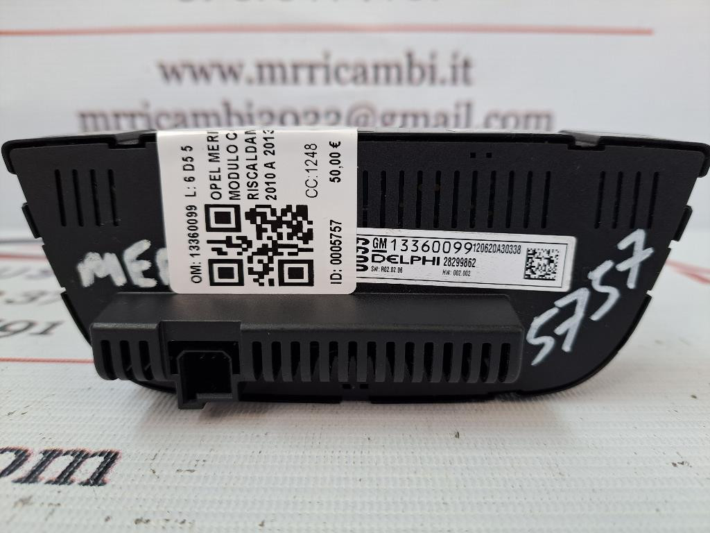 Comandi Clima OPEL Meriva 3° Serie