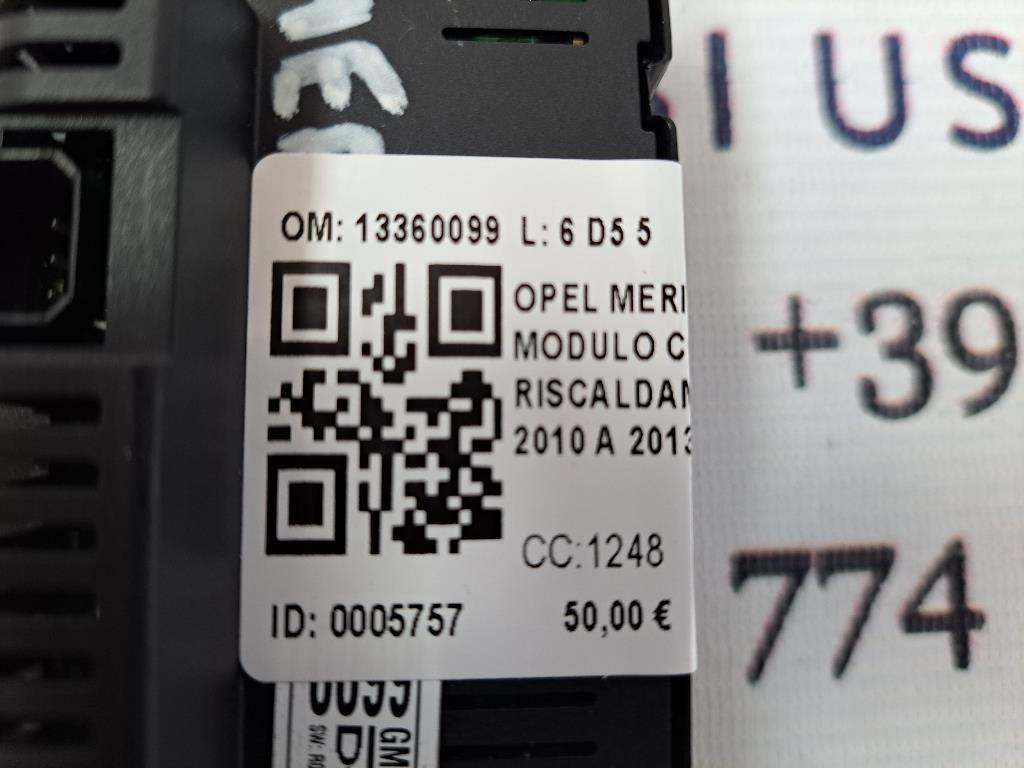 Comandi Clima OPEL Meriva 3° Serie