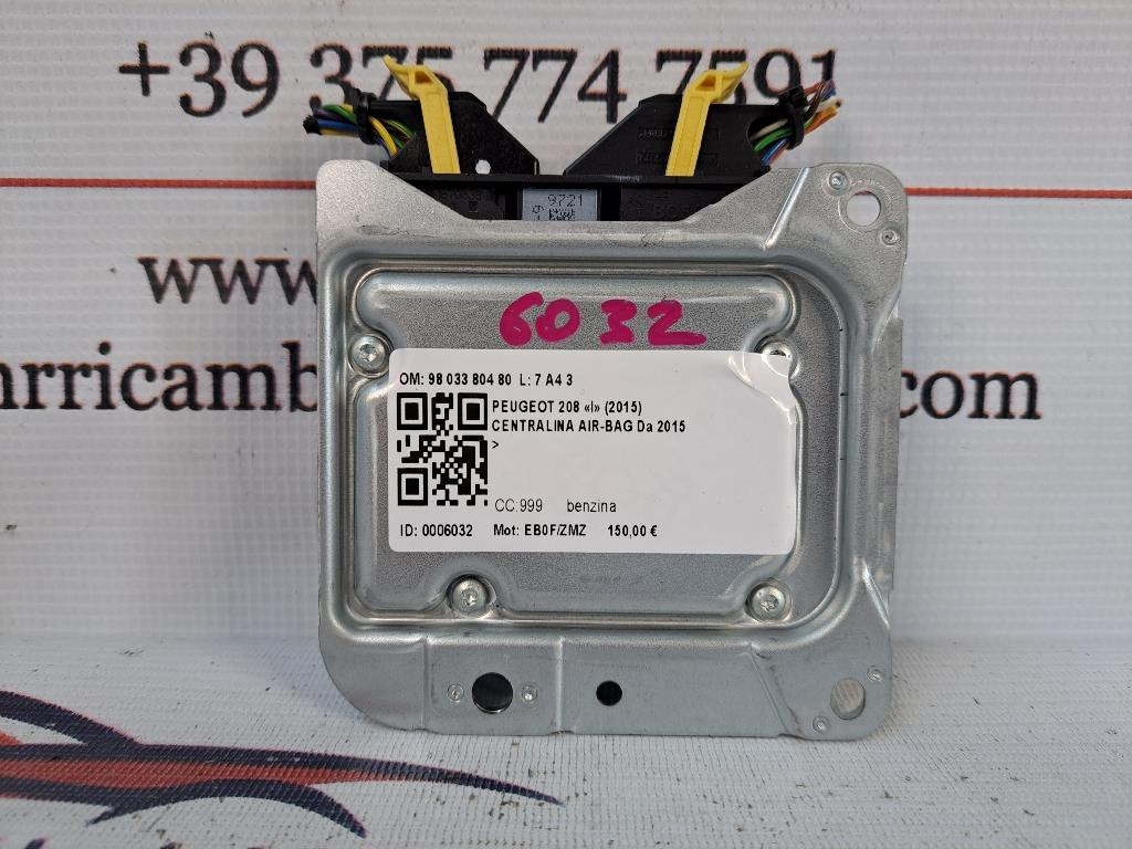 Centralina Airbag PEUGEOT 208 Serie (12>19)