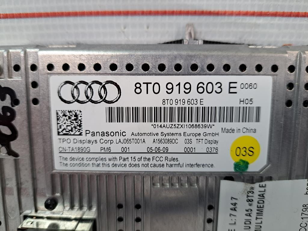 Display AUDI A5 Berlina Serie (8T3) (07>)