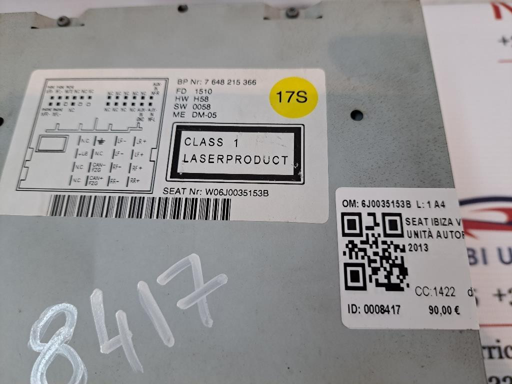 Autoradio SEAT Ibiza Serie (08>12)