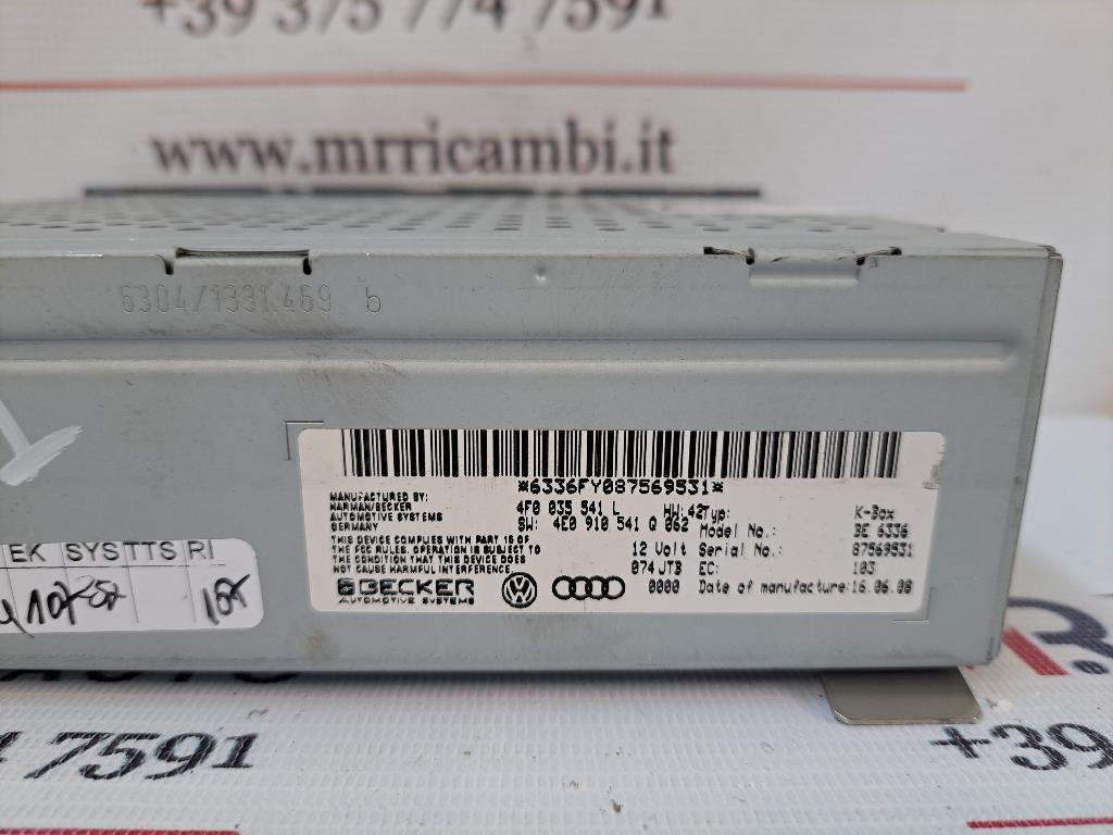 Unità di controllo multimediale navigatore GPS AUDI A6 Avant Serie C6 (4F5) (04>12)
