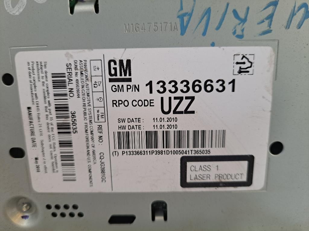 Autoradio OPEL Meriva 3° Serie