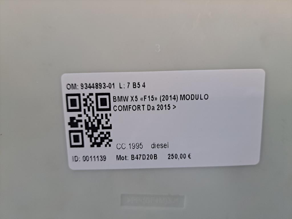 Centralina Comfort BMW X5 (F15) (13>18)