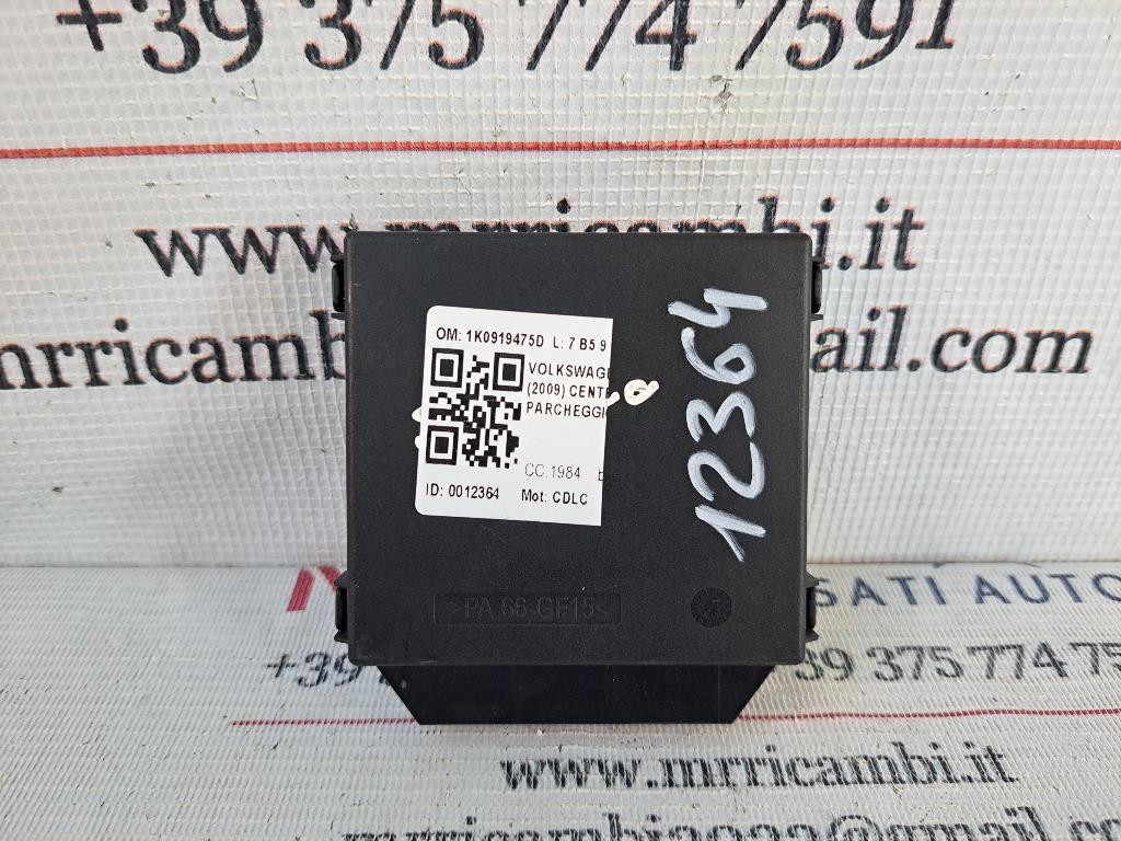 Centralina sensori di parcheggio VOLKSWAGEN Scirocco Serie (137) (08>14)