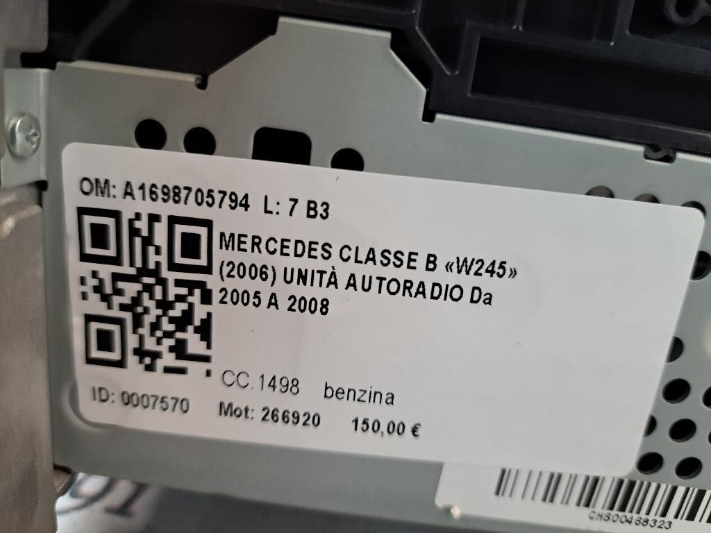 Autoradio MERCEDES Classe B W245 1° Serie