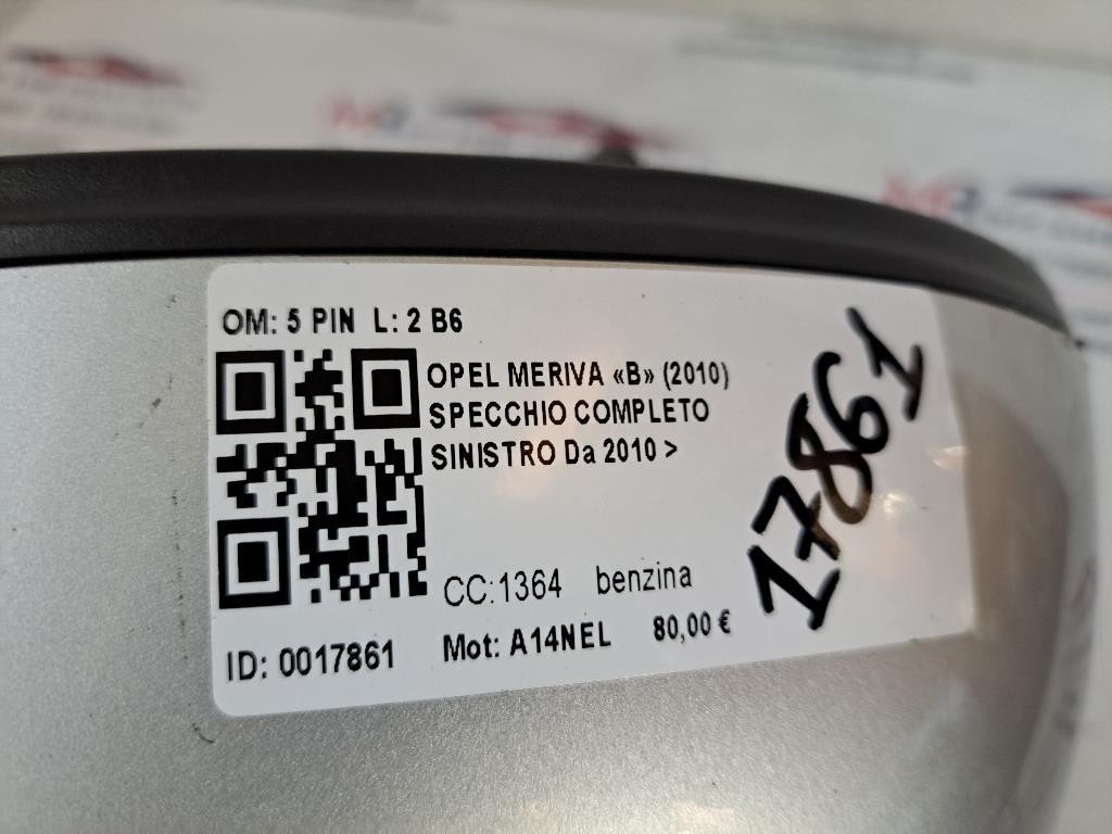 Specchietto Retrovisore Sinistro OPEL Meriva 3° Serie