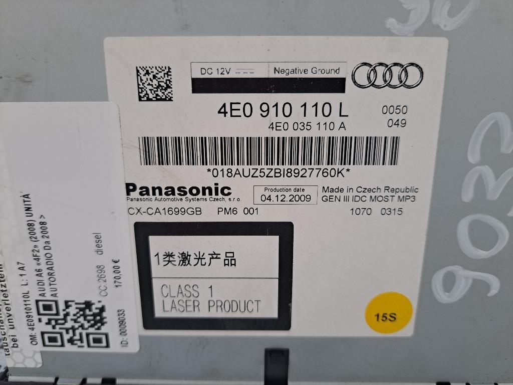 Caricatore CD AUDI A6 Berlina Serie C6 (4F2) (04>12)