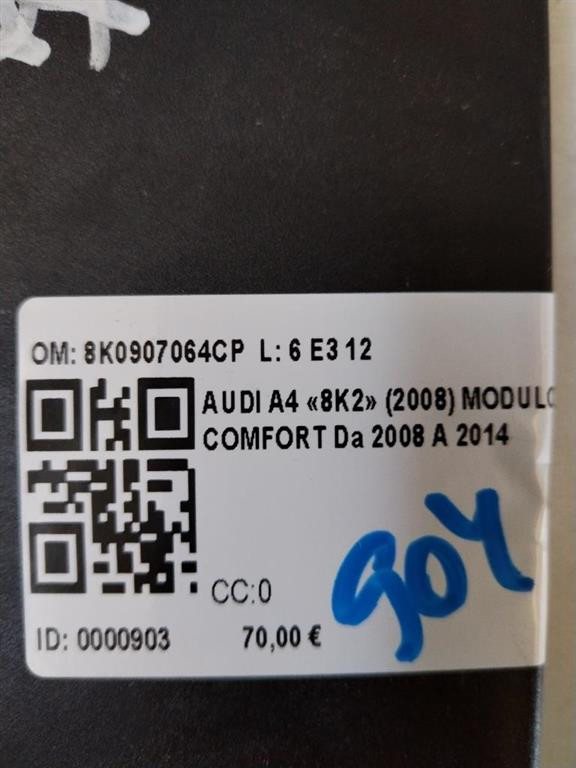 Centralina Comfort AUDI A4 Avant (8K5) (08>15)