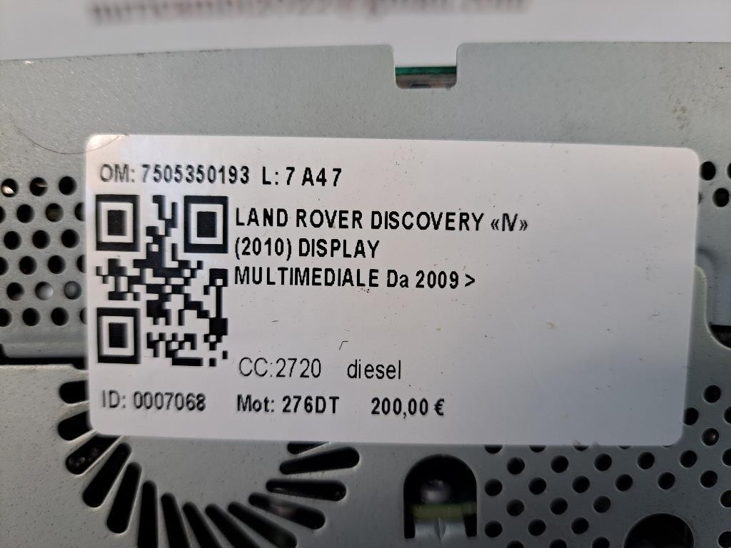 Display LAND ROVER Discovery Serie IV (10>)