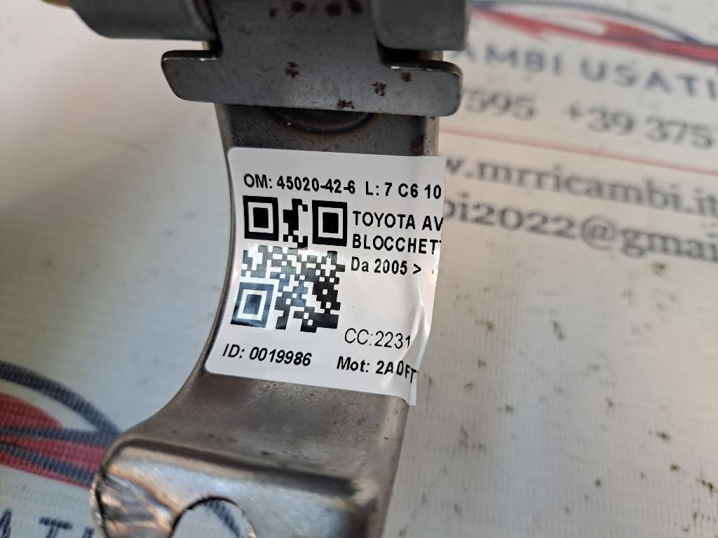 Blocchetto Accensione TOYOTA Avensis Berlina 2° Serie