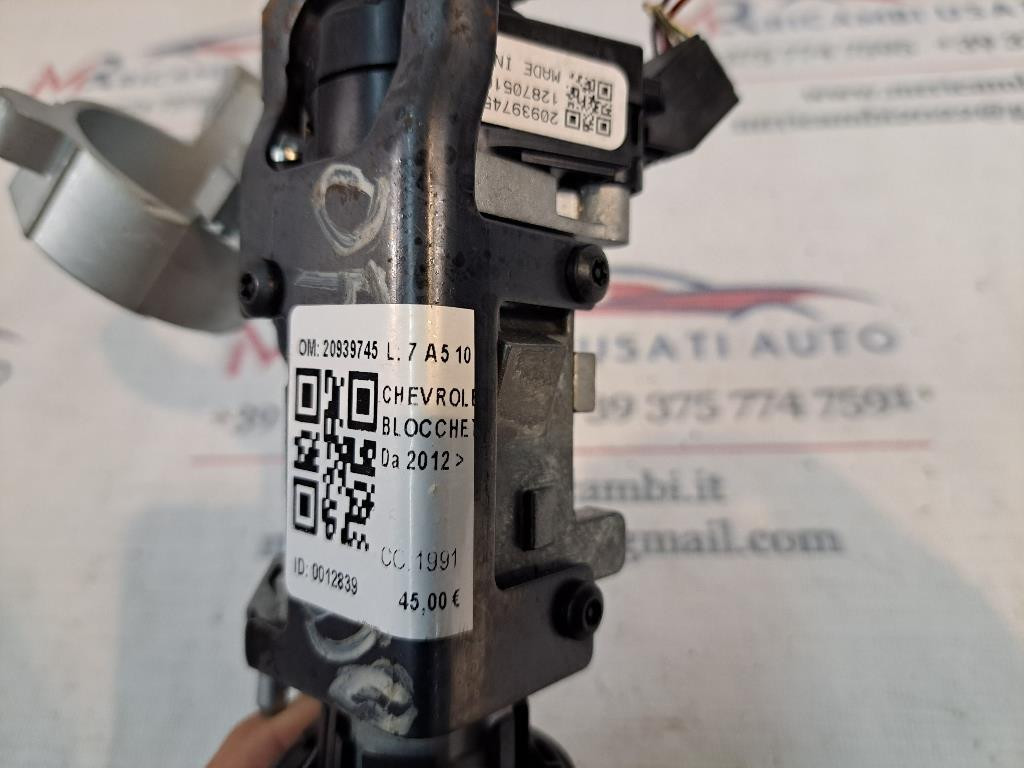 Blocchetto Accensione CHEVROLET Orlando 1° Serie