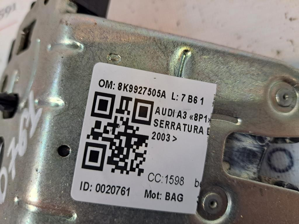 Serratura portellone posteriore AUDI A3 Serie (8P1) (03>05)