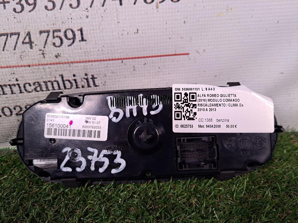 Comandi Clima ALFA ROMEO Giulietta Serie (940_) (10>13)