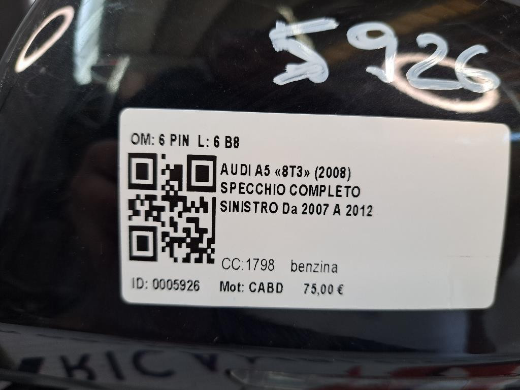 Specchietto Retrovisore Sinistro AUDI A5 Berlina Serie (8T3) (07>)