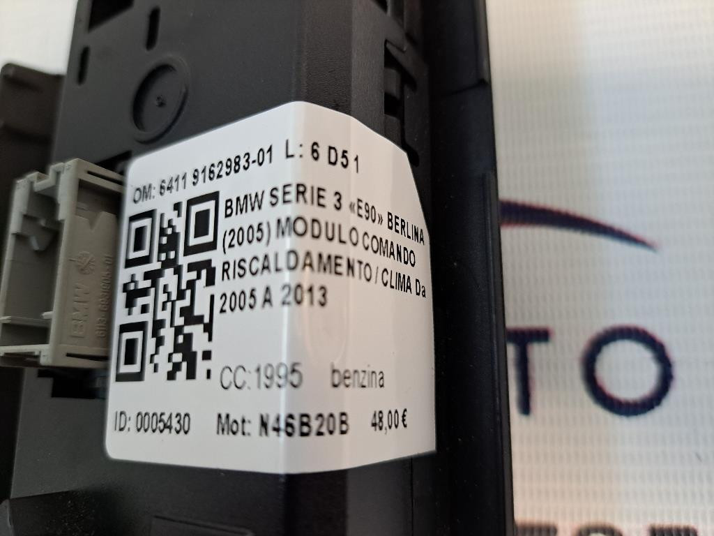 Comandi Clima BMW Serie 3 E90 Berlina 2° Serie