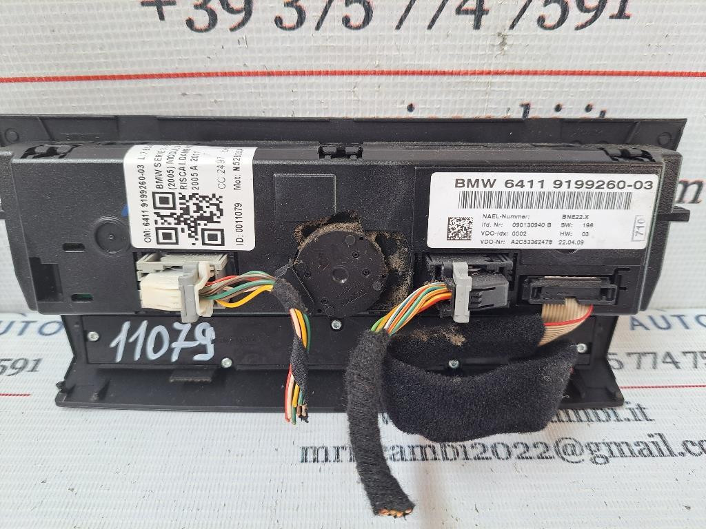 Comandi Clima BMW Serie 3 E90 Berlina 2° Serie