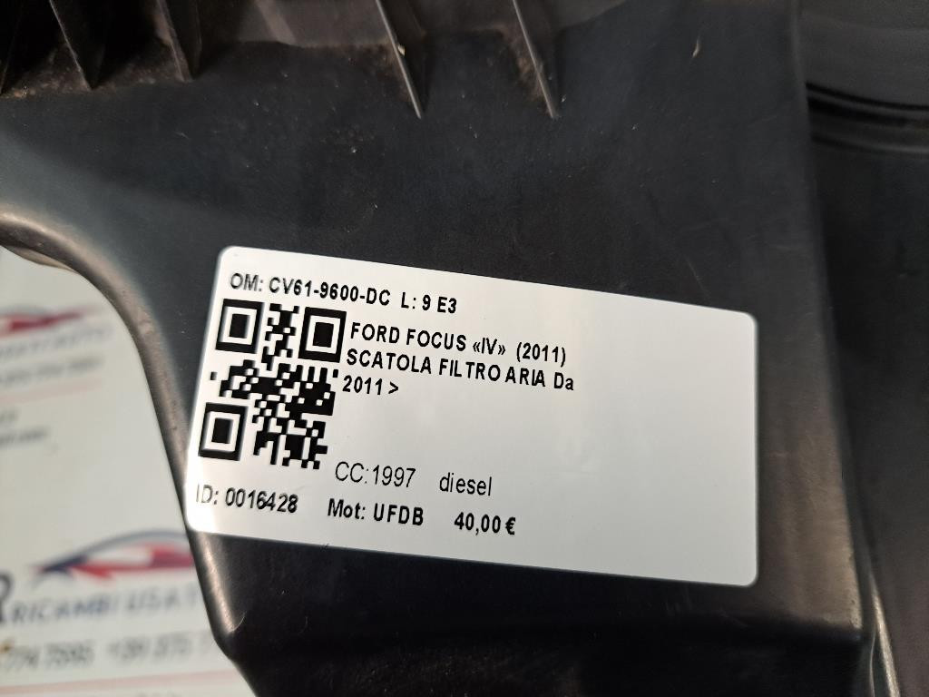 Box scatola filtro aria FORD Focus Berlina 5° Serie