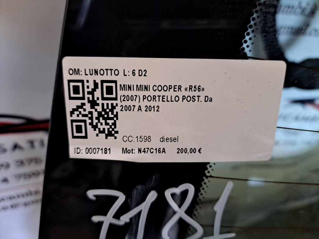 Portellone Posteriore MINI Cooper 2° Serie