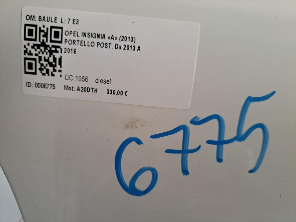 Portellone Posteriore OPEL Insignia Berlina