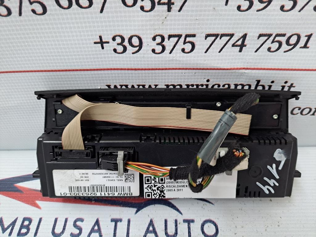 Comandi Clima BMW Serie 3 E90 Berlina 2° Serie