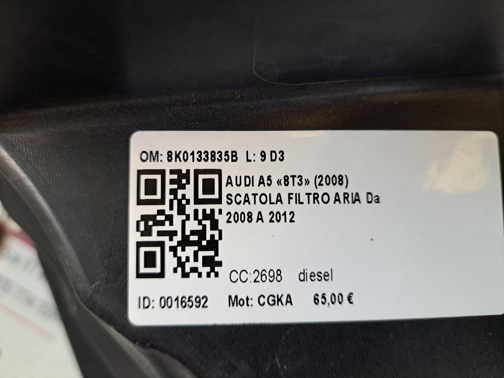 Box scatola filtro aria AUDI A5 Coupé (8T) (07>11)