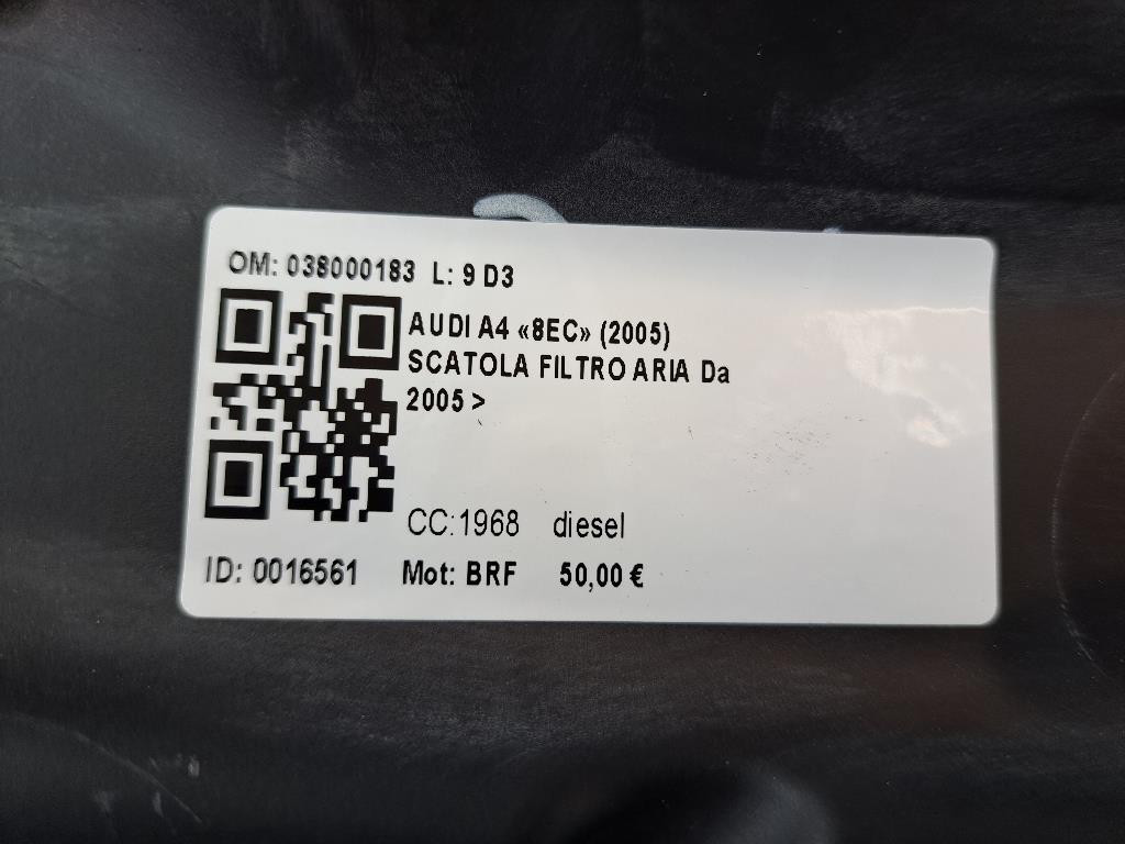 Box scatola filtro aria AUDI A4 Avant (8ED) (04>08)