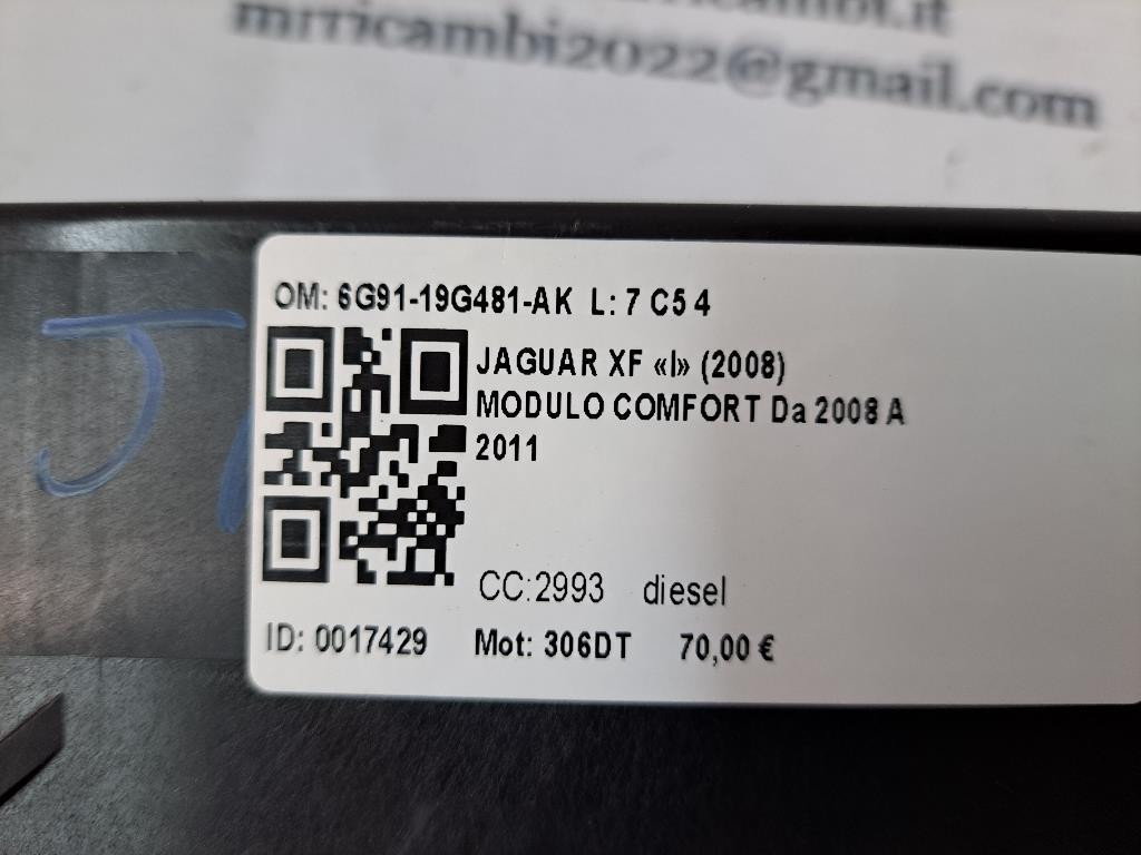 Centralina Comfort JAGUAR XF Serie (08>11)